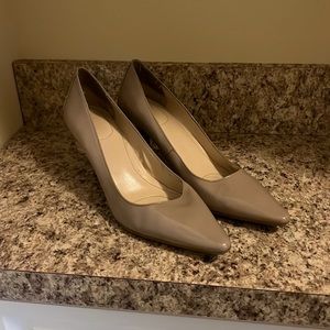 Calvin Klein Nude Patent Heels